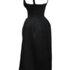 Paloma Black Satin Twist Strap Midi Dress Paloma Black Satin Twist Strap Midi Dress
