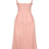 Paloma Peach Satin Pleated Midi Dress Paloma Peach Satin Pleated Midi Dress