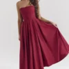 Pandora Berry Strapless Detachable Bow Midi Dress Pandora Berry Strapless Detachable Bow Midi Dress