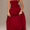 Pandora Berry Strapless Detachable Bow Midi Dress Pandora Berry Strapless Detachable Bow Midi Dress