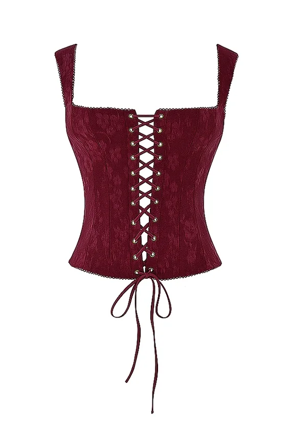Parisa Merlot Floral Corset Parisa Merlot Floral Corset