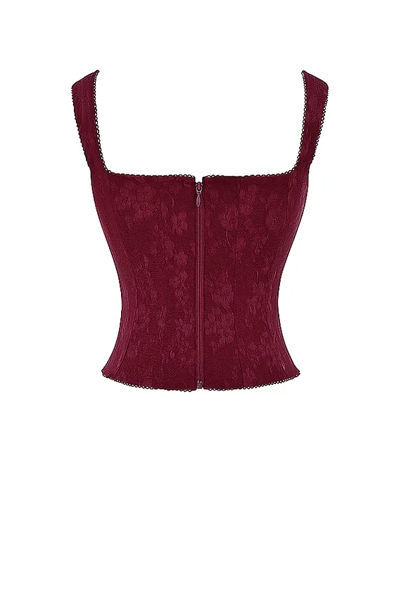 Parisa Merlot Floral Corset Parisa Merlot Floral Corset