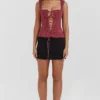Parisa Merlot Floral Corset Parisa Merlot Floral Corset