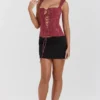 Parisa Merlot Floral Corset Parisa Merlot Floral Corset