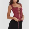 Parisa Merlot Floral Corset Parisa Merlot Floral Corset