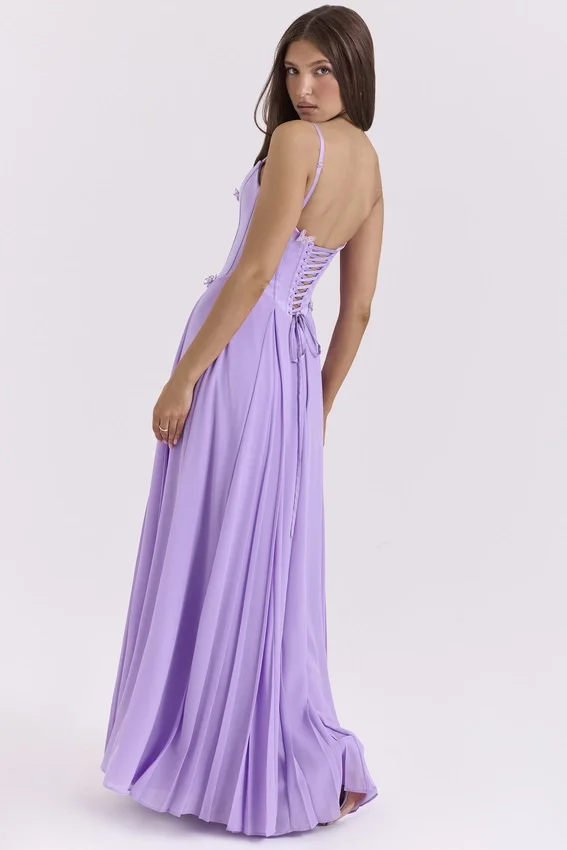 Pascha Orchid Butterfly Corset Maxi Dress Pascha Orchid Butterfly Corset Maxi Dress