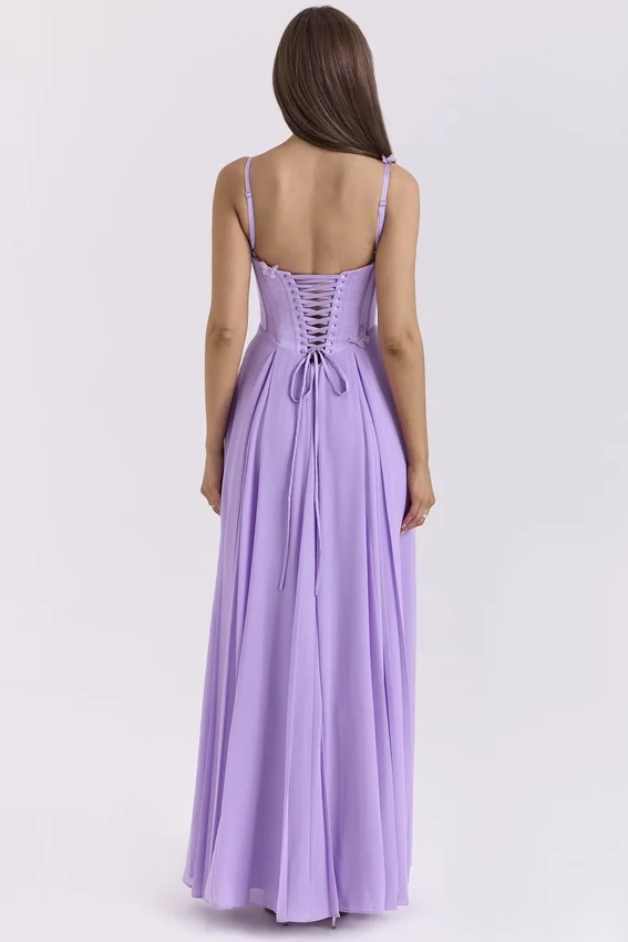 Pascha Orchid Butterfly Corset Maxi Dress Pascha Orchid Butterfly Corset Maxi Dress