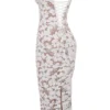 Pearl White Floral Embroidered Maxi Dress Pearl White Floral Embroidered Maxi Dress