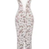 Pearl White Floral Embroidered Maxi Dress Pearl White Floral Embroidered Maxi Dress