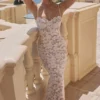 Pearl White Floral Embroidered Maxi Dress Pearl White Floral Embroidered Maxi Dress