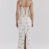 Pearl White Floral Embroidered Maxi Dress Pearl White Floral Embroidered Maxi Dress