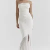 Pearla Ivory Ruched Maxi Dress