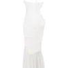 Pearla Ivory Ruched Maxi Dress