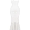 Pearla Ivory Ruched Maxi Dress