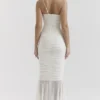 Pearla Ivory Ruched Maxi Dress