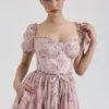 Penelope Pink Floral Chiffon Midi Dress Penelope Pink Floral Chiffon Midi Dress