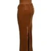 Persephone Coffee Velvet Strapless Corset Maxi Dress Persephone Coffee Velvet Strapless Corset Maxi Dress