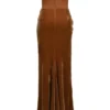 Persephone Coffee Velvet Strapless Corset Maxi Dress Persephone Coffee Velvet Strapless Corset Maxi Dress