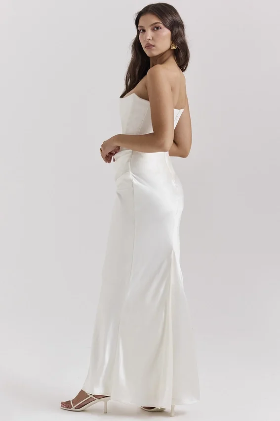 Persephone Ivory Strapless Corset Dress Persephone Ivory Strapless Corset Dress