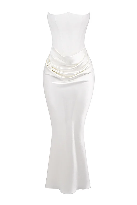 Persephone Ivory Strapless Corset Dress Persephone Ivory Strapless Corset Dress