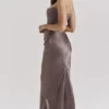 Persephone Smoke Strapless Corset Maxi Dress Persephone Smoke Strapless Corset Maxi Dress