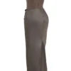 Persephone Smoke Strapless Corset Maxi Dress Persephone Smoke Strapless Corset Maxi Dress