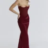 Persephone Wine Strapless Corset Maxi Dress Persephone Wine Strapless Corset Maxi Dress