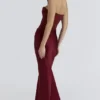 Persephone Wine Strapless Corset Maxi Dress Persephone Wine Strapless Corset Maxi Dress