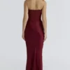 Persephone Wine Strapless Corset Maxi Dress Persephone Wine Strapless Corset Maxi Dress