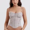 Petunia Light Lavender Embroidered Corset Petunia Light Lavender Embroidered Corset