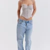 Petunia Light Lavender Embroidered Corset Petunia Light Lavender Embroidered Corset