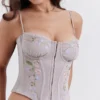 Petunia Light Lavender Embroidered Corset Petunia Light Lavender Embroidered Corset