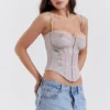Petunia Light Lavender Embroidered Corset Petunia Light Lavender Embroidered Corset