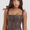 Pia Brown Vegan Leather Corset Pia Brown Vegan Leather Corset