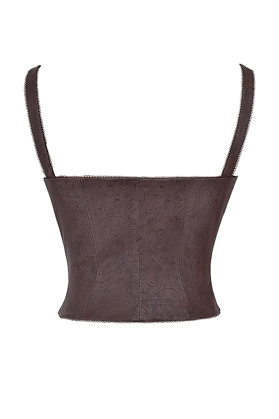 Pia Brown Vegan Leather Corset Pia Brown Vegan Leather Corset