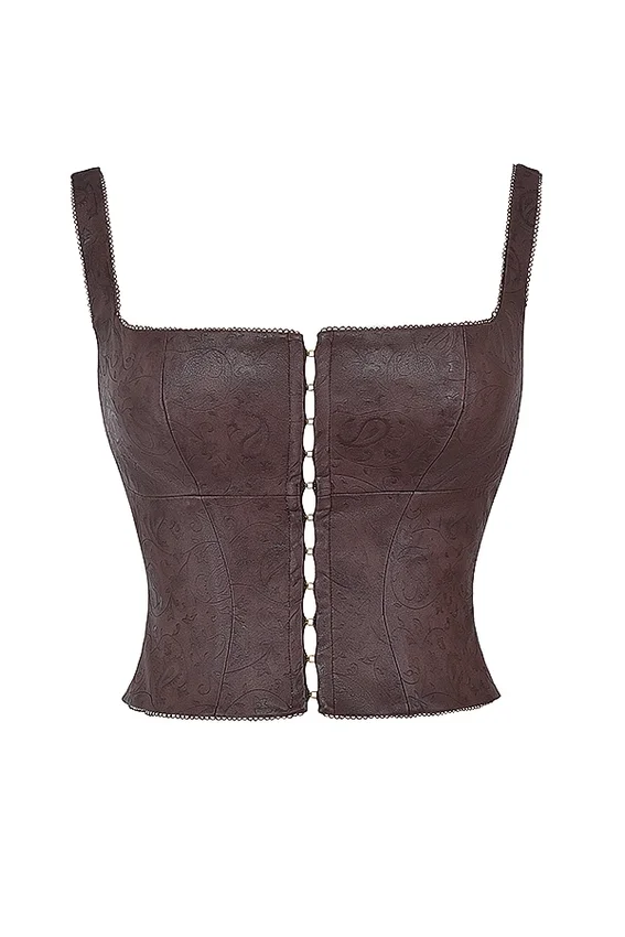 Pia Brown Vegan Leather Corset Pia Brown Vegan Leather Corset