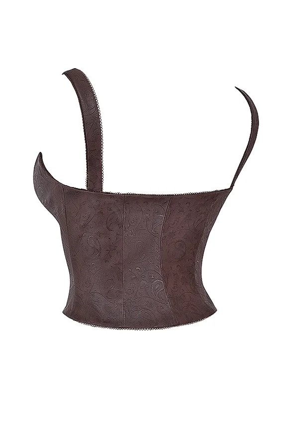 Pia Brown Vegan Leather Corset Pia Brown Vegan Leather Corset