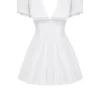 Piera White Pleated Mini Dress Piera White Pleated Mini Dress