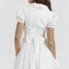 Piera White Pleated Mini Dress Piera White Pleated Mini Dress