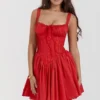 Pietra Cherry Corset Mini Dress