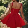Pietra Cherry Corset Mini Dress