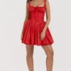 Pietra Cherry Corset Mini Dress