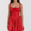 Pietra Cherry Corset Mini Dress