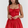 Pietra Cherry Corset Mini Dress