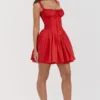 Pietra Cherry Corset Mini Dress