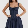 Pietra French Navy Corset Mini Dress Pietra French Navy Corset Mini Dress