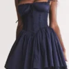 Pietra French Navy Corset Mini Dress Pietra French Navy Corset Mini Dress