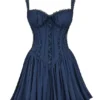 Pietra French Navy Corset Mini Dress Pietra French Navy Corset Mini Dress