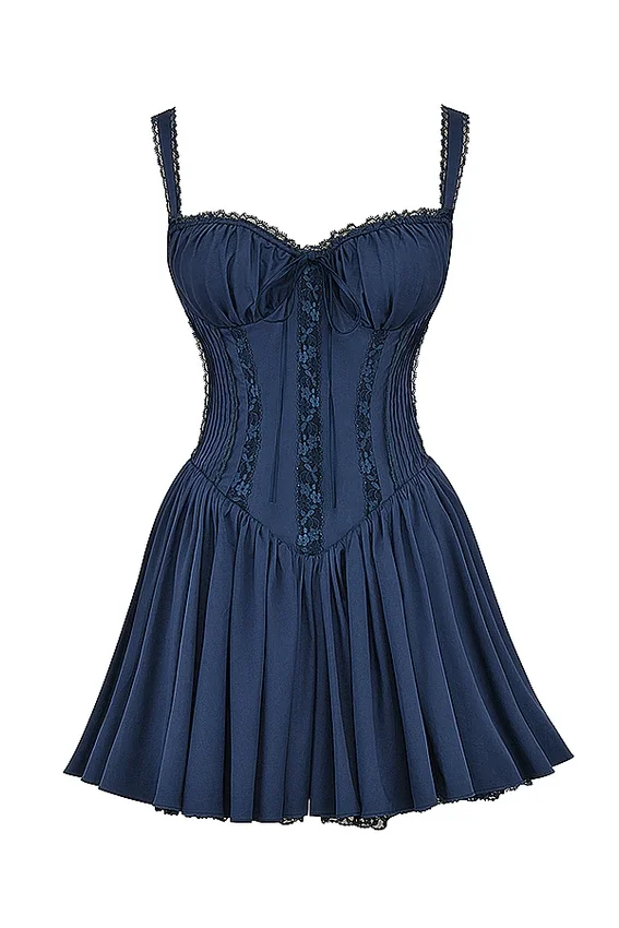 Pietra French Navy Corset Mini Dress Pietra French Navy Corset Mini Dress