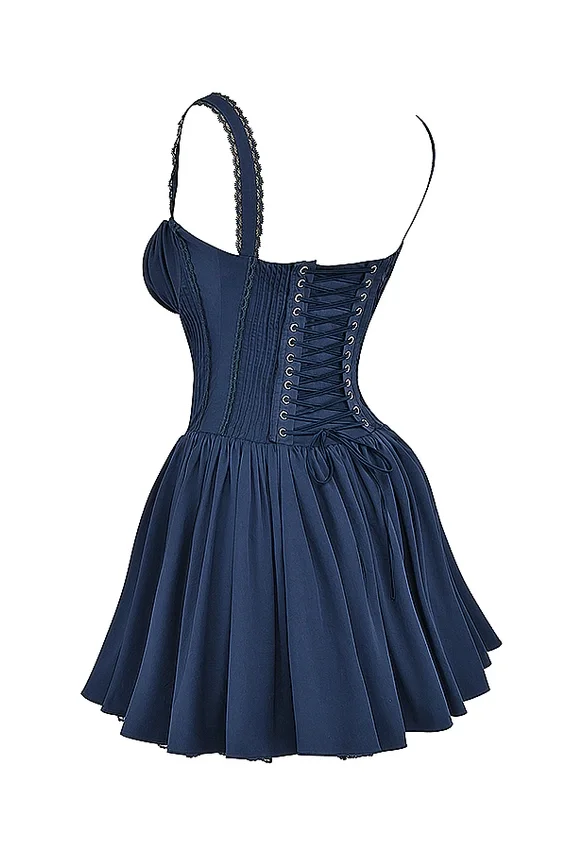 Pietra French Navy Corset Mini Dress Pietra French Navy Corset Mini Dress